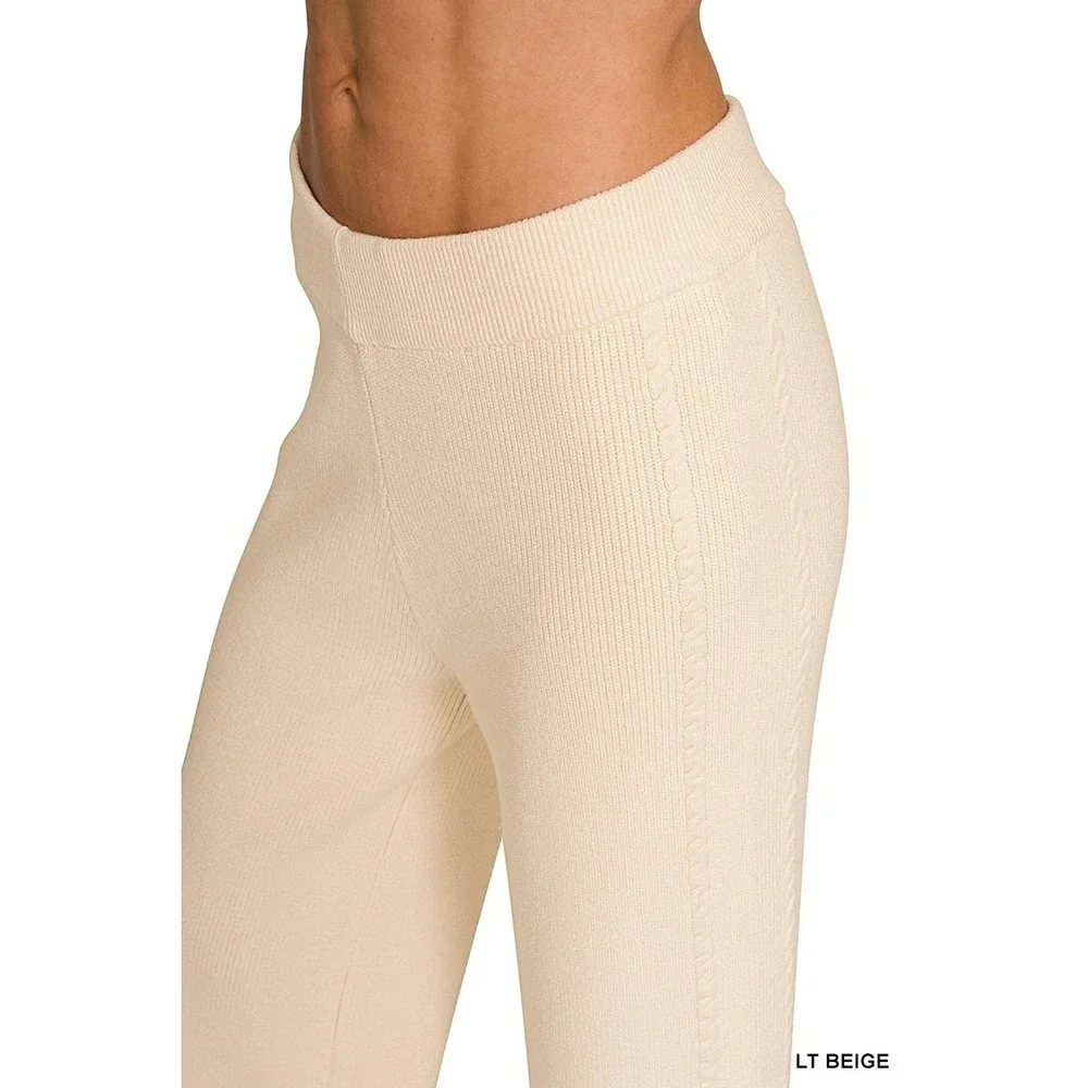Zenana Viscose Round Neck Top & Pants Set - Small‎